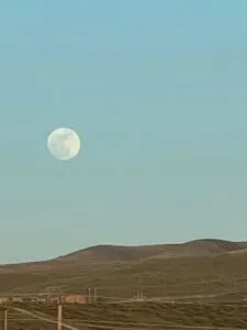 full moon desert